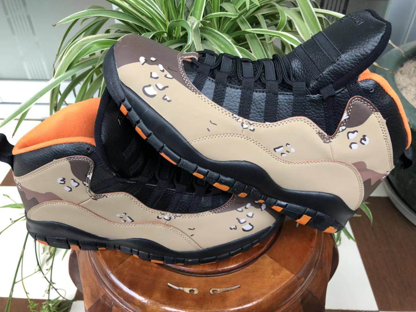 2019 Air Jordan 10 Retro Camo Black Orange - Click Image to Close